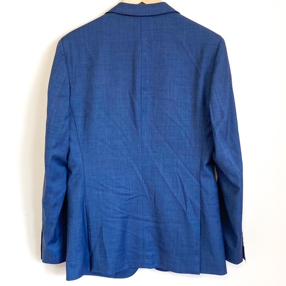 Bonobos Slim Fit Blue Men’s Wool Lightweight Lined Button Blazer Jacket Sz 38R - Picture 2 of 8